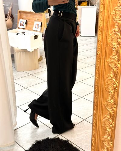 Pantalone a palazzo con elastico sul retro