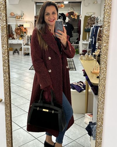 Cappotto Lungo Effetto Lana – Made in Italy