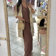 Cappottino Floreale Beige e Marrone