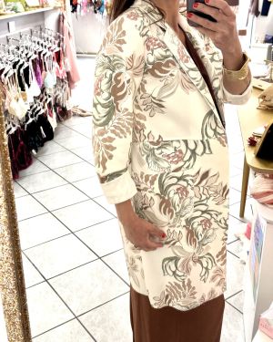 Cappottino Floreale Beige e Marrone