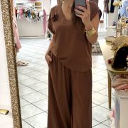 Completo Donna 100% Viscosa Color Cioccolato