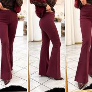 Pantalone a Zampetta con Elastico in Vita – Made in Italy