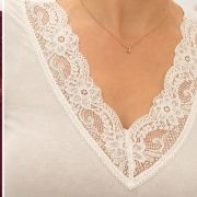 Maglia Cashmere con Pizzo – Scollo a V | Made in Italy